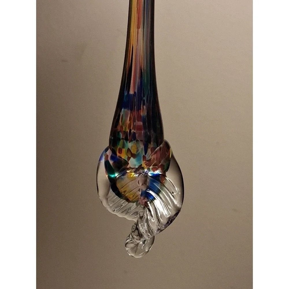 Hand Blown Art Glass Icicle Christmas Ornament 7